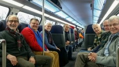alte Fotografenriege auf Tour