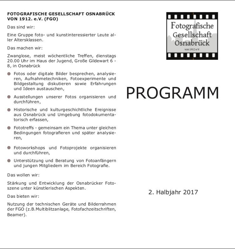 Programm 2017/2.Halbjahr